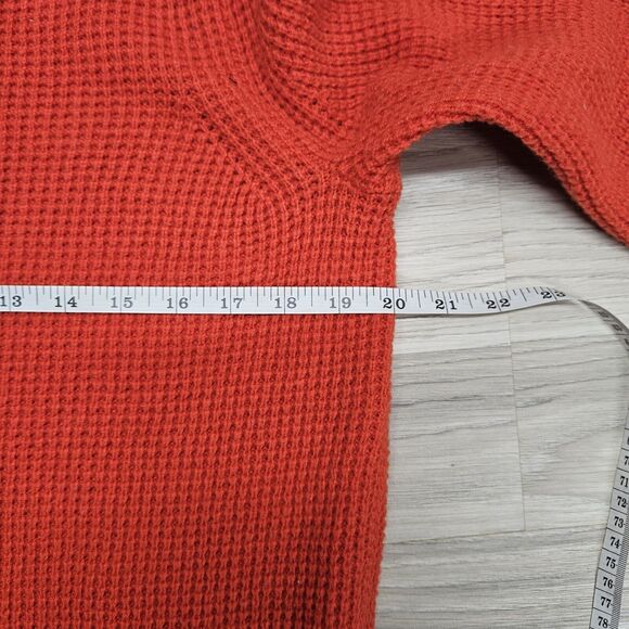 GAP Womens Orange Knit Boat Neck Vintage Sweater Size Medium - Picture 6 of 8
